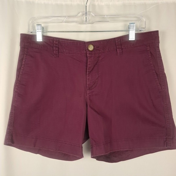 GAP Pants - KHAKIS BY GAP 4/27 Girlfriend 5 Inch Shorts Purple Mid-Rise Casual Everyday